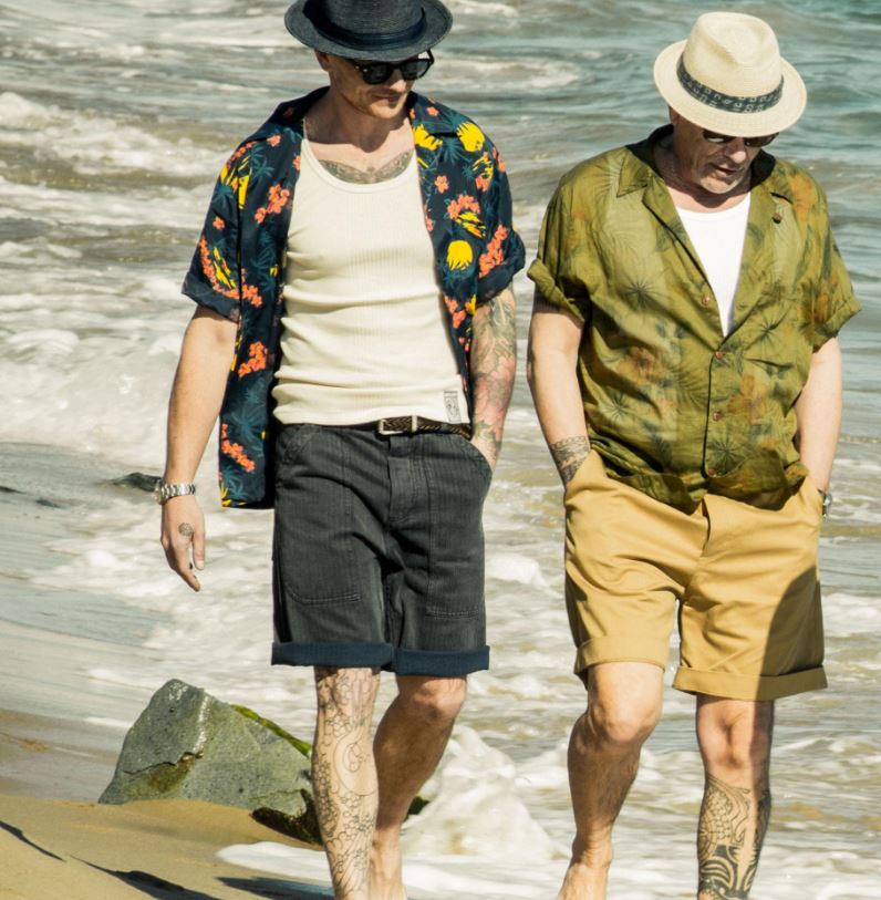 FLEURS DE BAGNE  SHORT CARGO HBT CAMEL